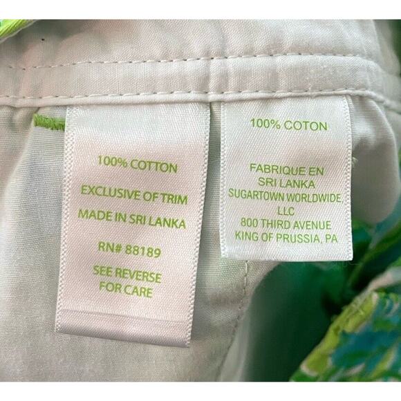 Lilly Pulitzer Green Tropical Print The Walsh Women's Shorts Size 00 - Picture 5 of 7